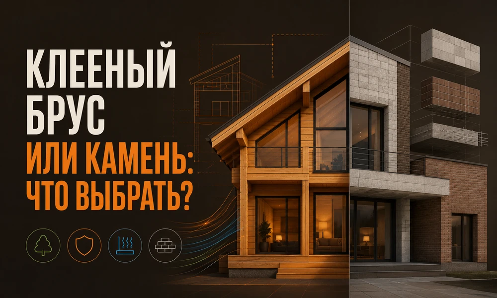 Клееный брус или камень: что выбрать?