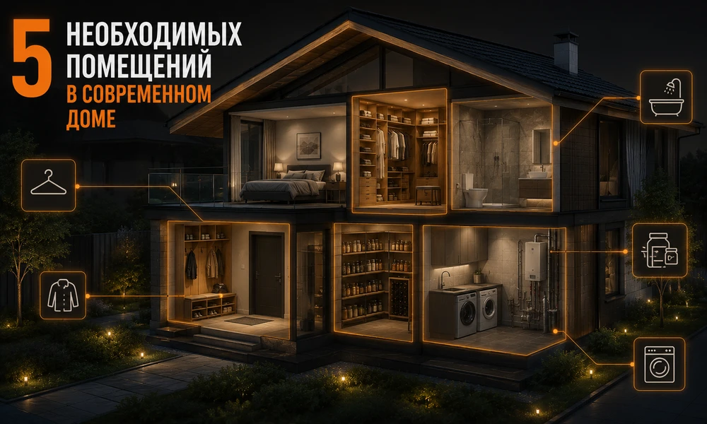 5 необходимых помещений в современном доме