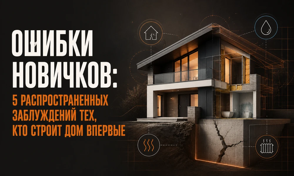 Ошибки новичков: 5 распространенных заблуждений тех, кто строит дом впервые
