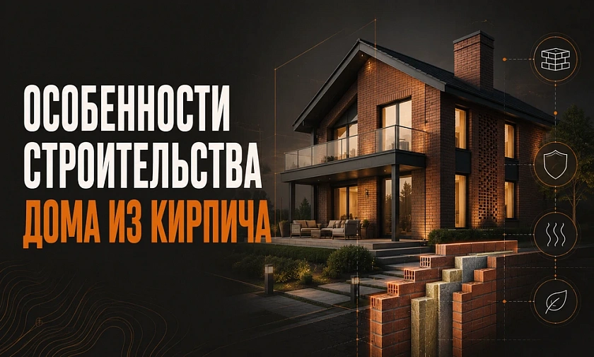 Особенности строительства дома из кирпича